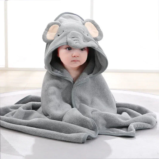 Baby Cartoon Hooded Bath Towel
