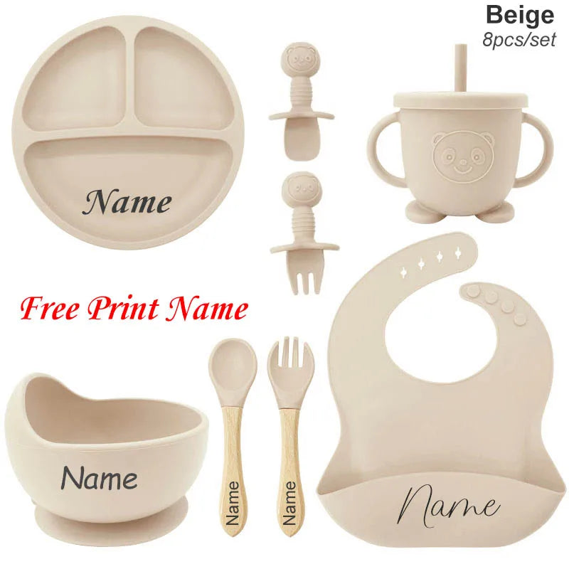 Personalized Name Baby Feeding Set