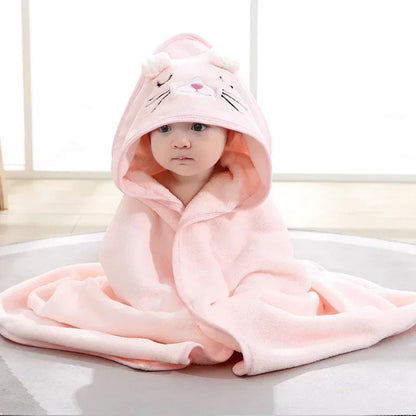 Baby Cartoon Hooded Bath Towel