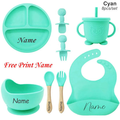 Personalized Name Baby Feeding Set
