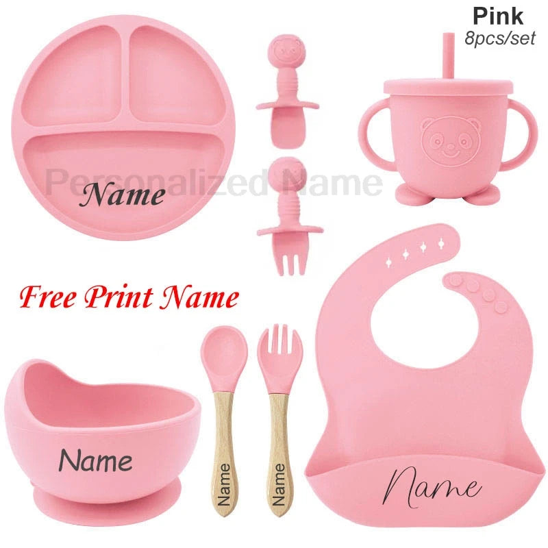 Personalized Name Baby Feeding Set