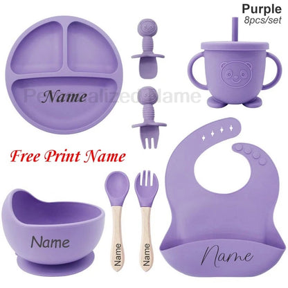 Personalized Name Baby Feeding Set