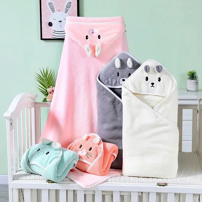 Baby Cartoon Hooded Bath Towel