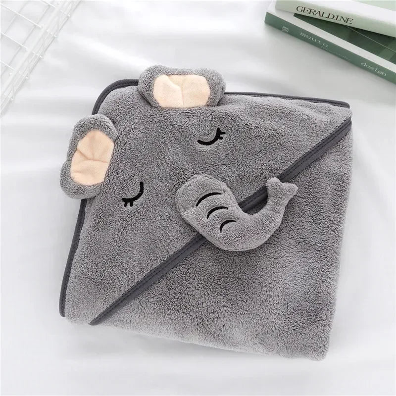 Baby Cartoon Hooded Bath Towel